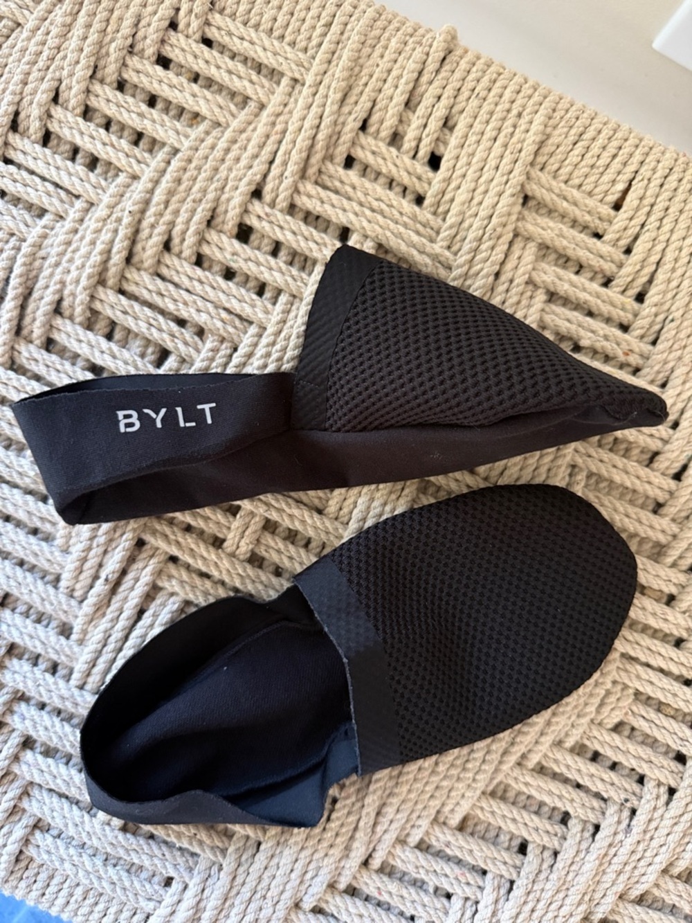 BYLT Bonded No Show Socks Mens One Size Black Silicone Grip Low Cut